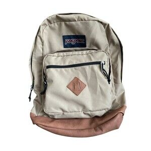 JanSport JS0A3PU008 City View Beige Backpack with 15" Laptop Sleeve